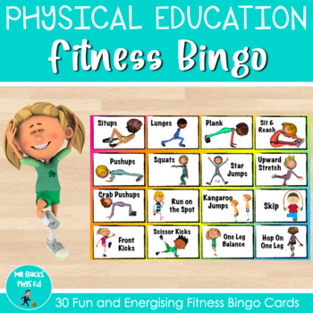 Preview of Physical Education Lesson - PE Fitness Bingo