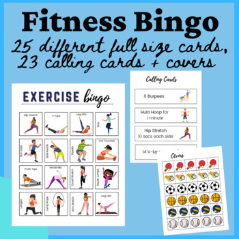 Preview of Fitness Bingo - Physical Education Exercise Activity