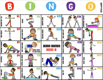 Fitness Bingo (short Version 1-50) All Subjects !! Movement Break By 