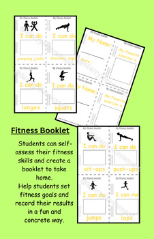 Preview of Fitness Booklet for Primary and Elementary Students