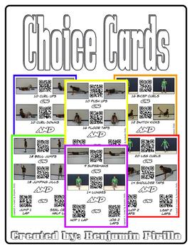 Preview of Fitness Choice Cards (Print Friendly)