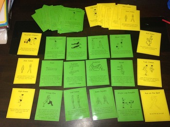 Preview of Fitness Circuit Station Cards