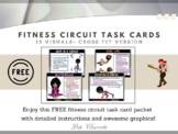 Fitness Circuit Task Cards- 15 Visuals: Cross Fit Version