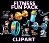 Preview of Fitness Clipart FUN PACK!  110+ Unique Images | By AlgoThink