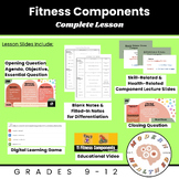 Fitness Components Health Lesson - Helath-Based & Skills-B