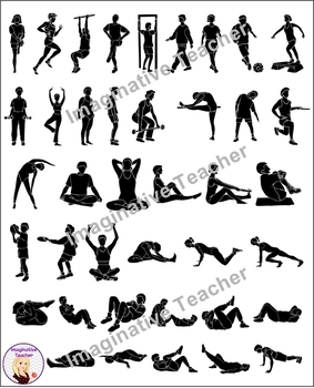 fitness girl silhouette clip art