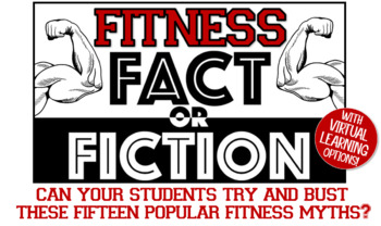 Preview of Fitness FACT or FICTION Game! Distance Learning Options Included!