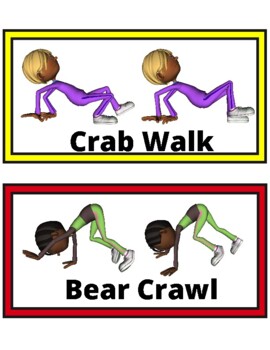 Preview of Fitness Flash-Cards, Exercise Signs, Physical Literacy, PE