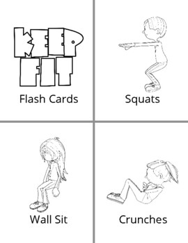 Preview of Fitness Flash Cards, Physical Literacy, Exercise, PE