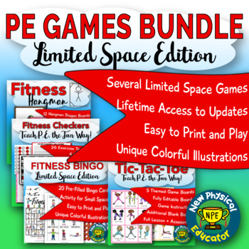 Preview of Fitness Games Bundle for Limited Space, Health Units or After Care