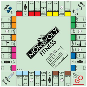 Fitness Monopoly Worksheets Teaching Resources Tpt - monopoly roblox