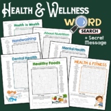 Fitness Nutrition Dental Mental Health Word Search Vocabul