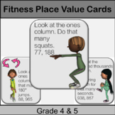 Fourth and Fifth Grade Math Center: Fitness Place Value Math Game
