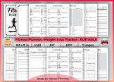 Fitness Planner, Weight Loss Tracker KDP : Editable Template