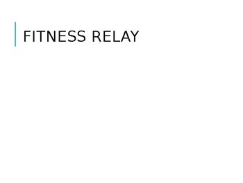 Preview of Fitness Relay