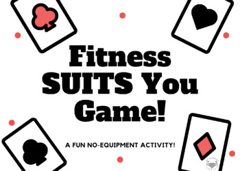 Preview of Fitness SUITS ♣️♥️♠️♦️ You PE Bundle! (Deck + Wall Signs + Summary Ticket)