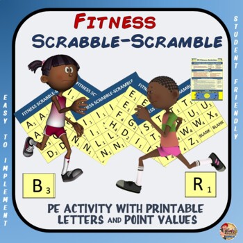 Preview of Fitness Scrabble-Scramble: PE Activity with Printable Letters and Point Values