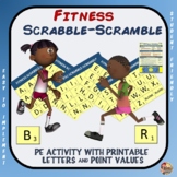 Fitness Scrabble-Scramble: PE Activity with Printable Lett