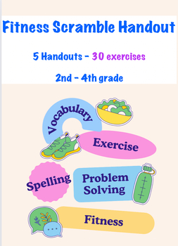 Preview of Fitness Scramble (Handouts)