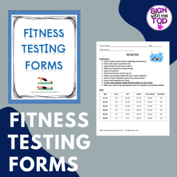 Preview of Fitness Testing Forms - Bundle
