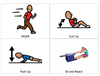 Fitness Testing Visuals by Adapted PE Resource Room
