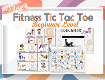 Preview of Fitness Tic-Tac-Toe Bundle (Beginner Level)