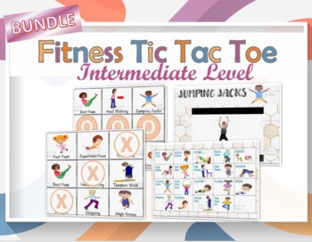 Preview of Fitness Tic-Tac-Toe Bundle (Intermediate Level)