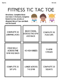 Fitness Tic Tac Toe Freebie