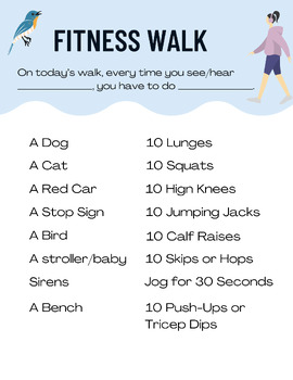 Preview of Fitness Walk