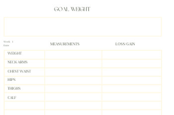 Preview of Fitness & Wellness Tracker Journal