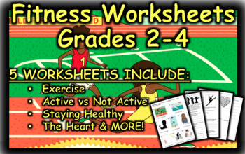 Fitness Worksheets Grades 2-4 (Heart, Exercise, Health) | TpT