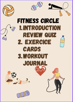Preview of PE:Fitness- circuit training workout package (quiz, assessment, workout cards..)