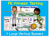 PE Fitness Testing: 7 Large Vertical Banners