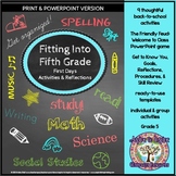 Fitting into Fifth Grade Back to School First Days Activit