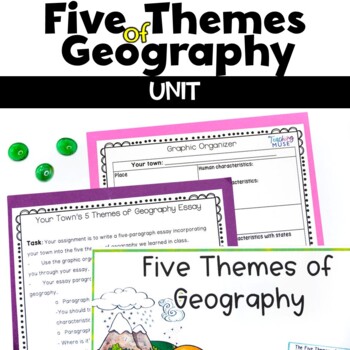 Preview of 5 Themes of Geography Unit
