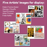 Five Artists & Art for Bulletin Board Display; Women's His