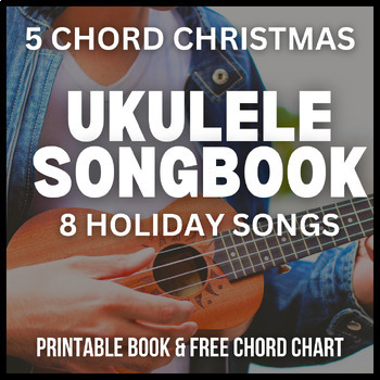 Preview of Christmas Ukulele Songbook - 25 Page Printable Music Carol Book | Print & Play