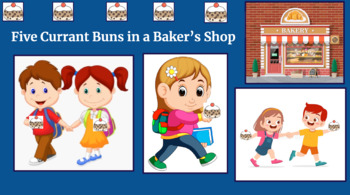 Preview of Five Currant Bun in a Bakers Shop - counting poem