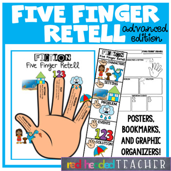 Five Finger Retell Bookmark, Poster, and Graphic Organizer | TpT