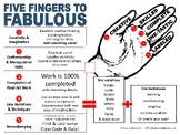 Five Fingers to Fabulous Self Assessment poster