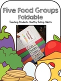 Five Food Groups Color Coded Foldable