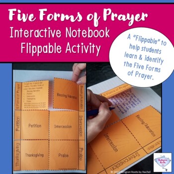 Preview of Five Forms of Prayer Interactive Notebook Flippable
