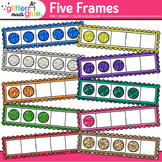Five Frame Clipart: Cute Kindergarten Place Value & Number