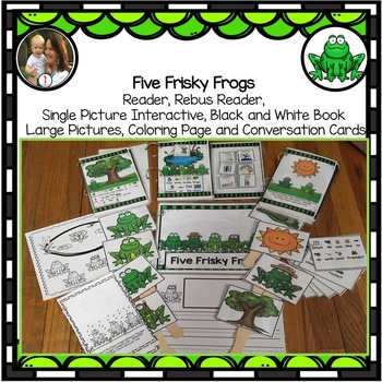 Preview of Frog Song: Five Frisky Frogs, Circle Time Song, Finger rhyme