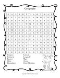 Five Geography Word Search Puzzles