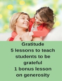 Five Grateful Lesson Plans with Bonus Generosity Lesson