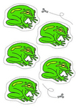 Five Green Frogs Song + props