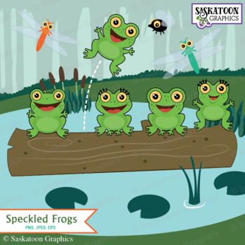 Preview of Five Green & Speckled Frogs - Story Book Nursery Rhymes by Saskatoon Graphics