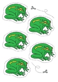 Five Green and Hungry Frogs