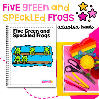 Preview of Circle Time Special Education Adapted Book Five Green & Speckled Frogs Activity